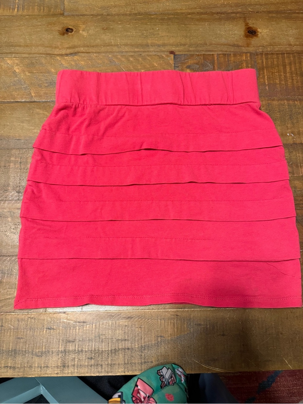 Women's Pink Tiered Mini Skirt